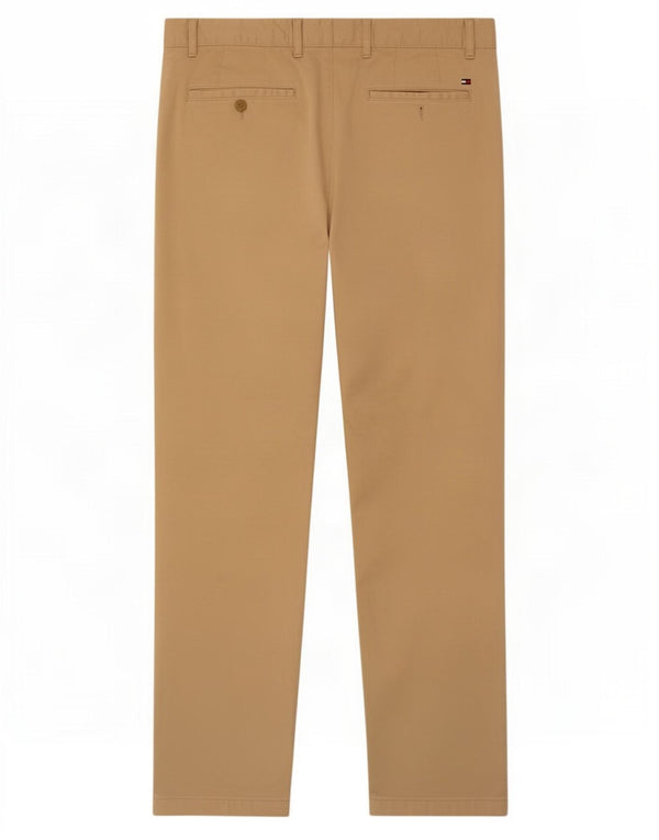 Pantaloni chino dritti da uomo Tommy Hilfiger W36 L30 cotone beige