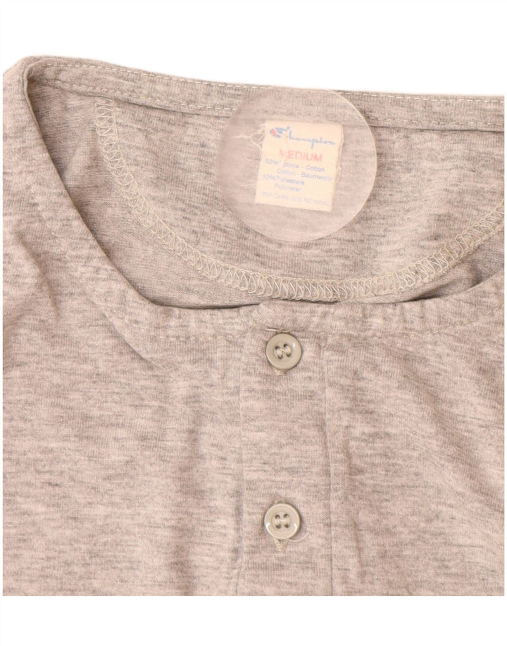 T-shirt da uomo CHAMPION Top in cotone grigio medio