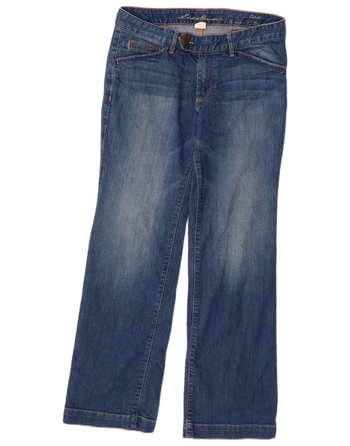 EDDIE BAUER Womens Curvy Bootcut Jeans US 8 Medium W32 L30 Blue Cotton