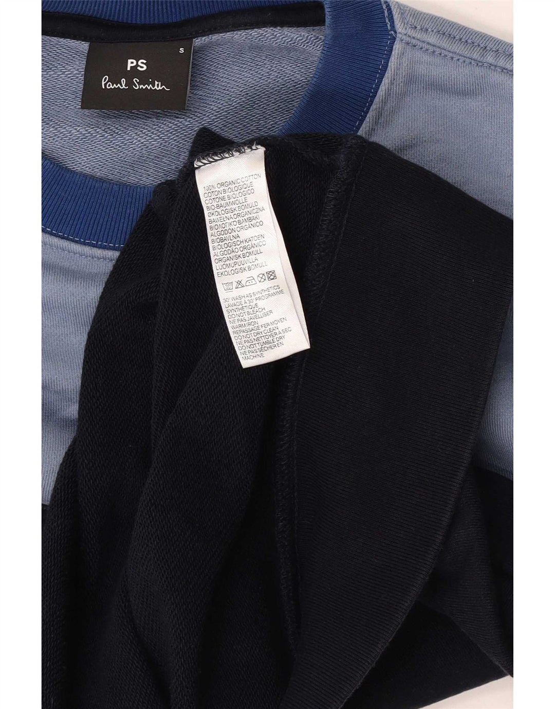 Felpa da uomo con vestibilità regolare Paul Smith, piccola, in cotone color block blu