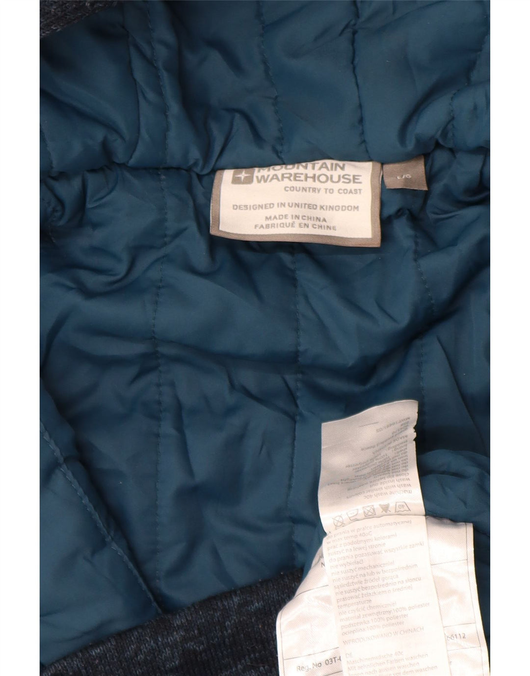 Maglione con cappuccio e zip da uomo Mountain Warehouse grande blu navy screziato