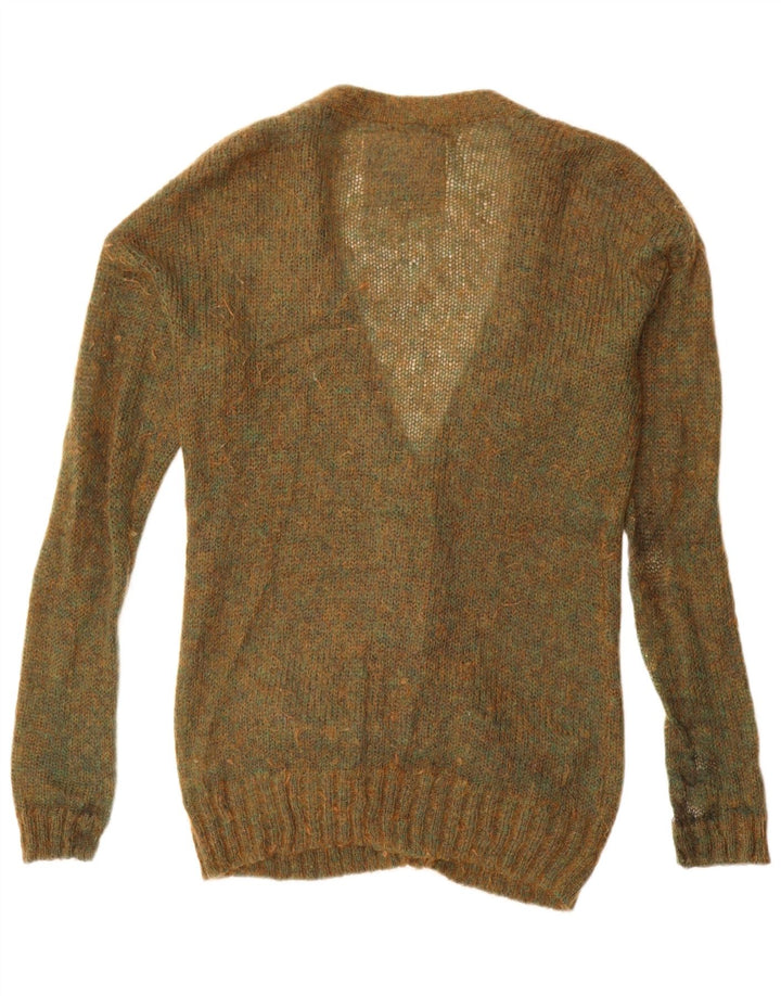 Maglione cardigan oversize da donna Jack Wills UK 12 medio kaki chiazzato