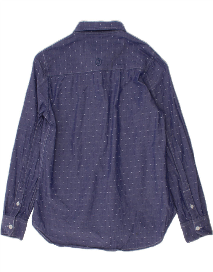 JECKERSON Boys Shirt 9-10 Years Blue Spotted Cotton Vintage Jeckerson and Second-Hand Jeckerson from Messina Hembry 