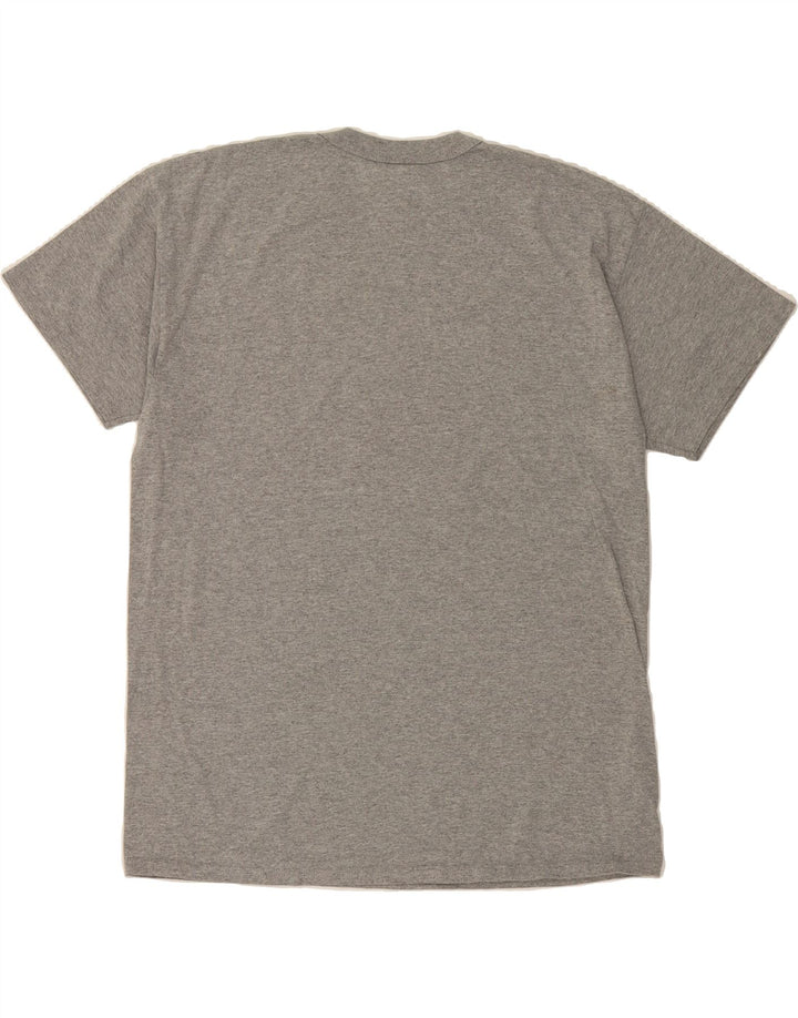 RUSSELL ATHLETIC Mens Graphic T-Shirt Top Large Grey Polyester Vintage Russell Athletic and Second-Hand Russell Athletic from Messina Hembry 
