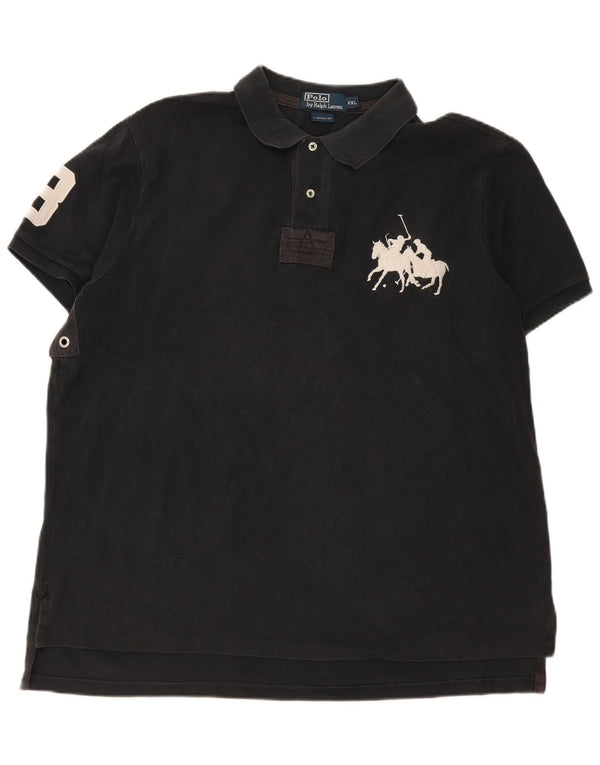 Polo Ralph Lauren Camicia grafica personalizzata da uomo 2XL Cotone nero