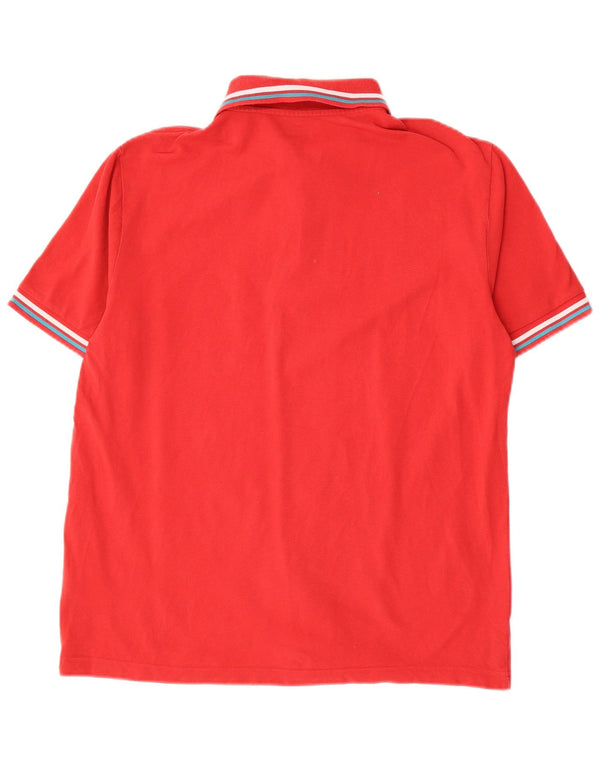 Polo Kappa Uomo Cotone Rigato Grande Rosso