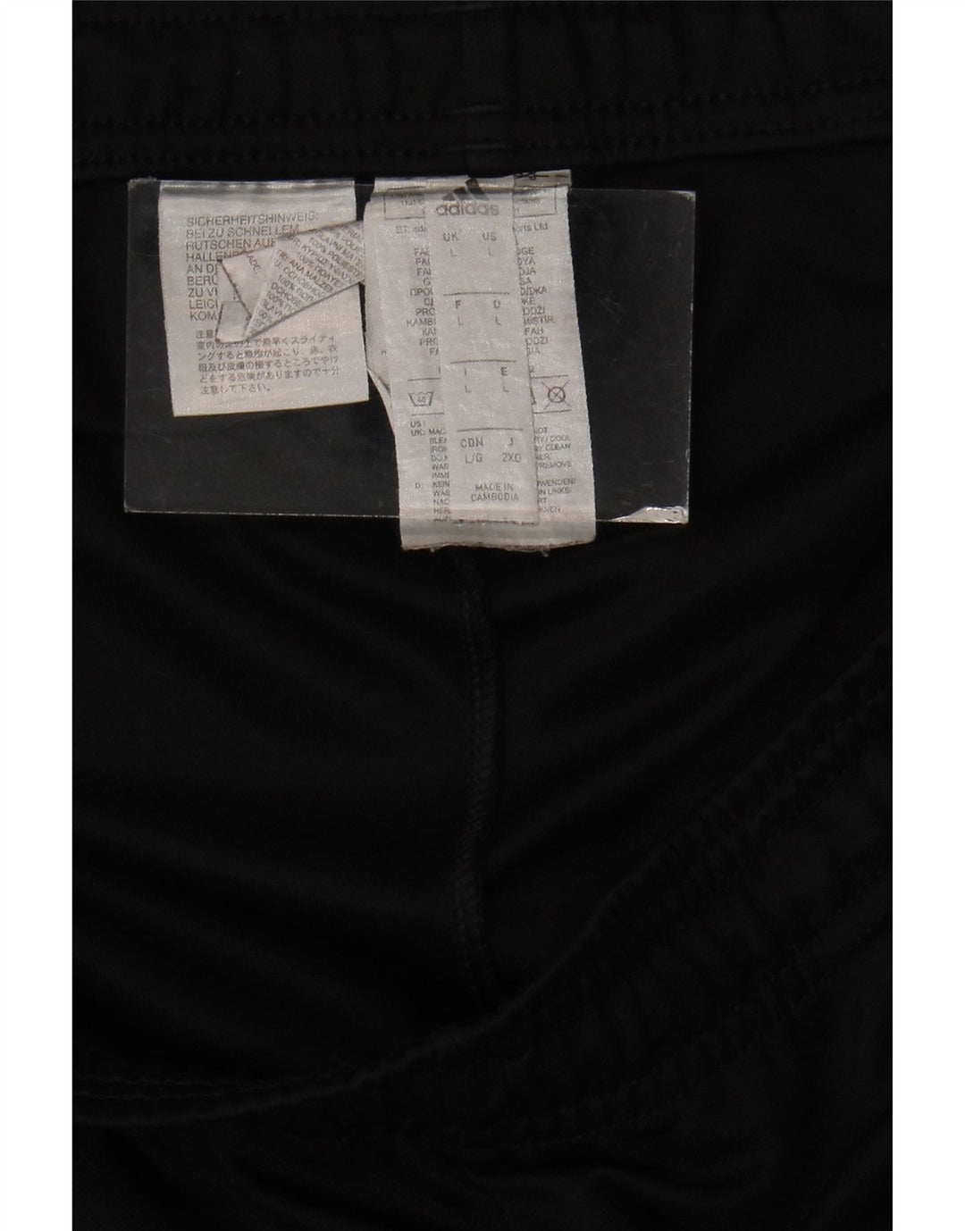 Pantaloni da tuta da uomo ADIDAS grandi neri in poliestere