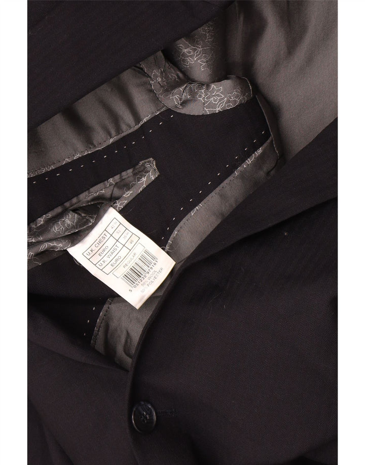 Giacca blazer da uomo a 2 bottoni Pierre Cardin UK 42 XL poliestere blu navy