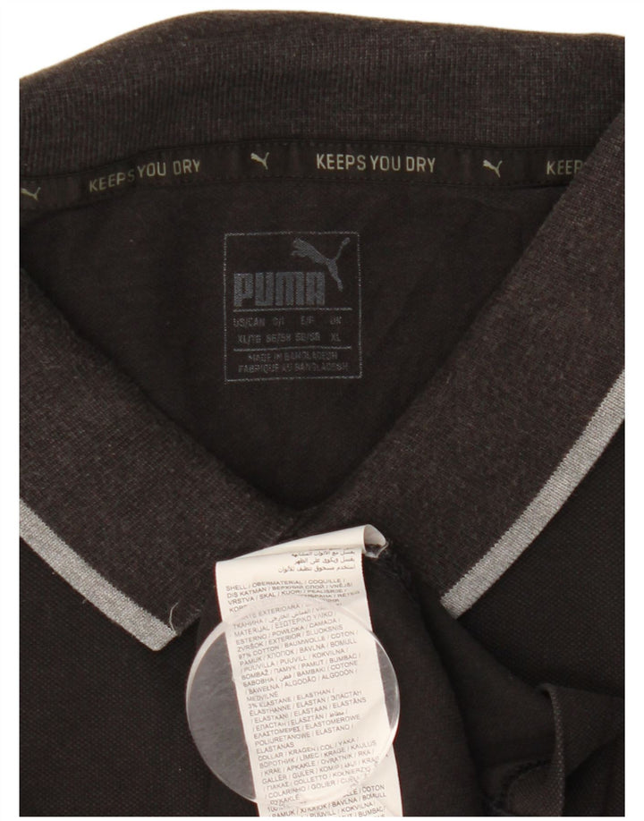 Polo Puma da uomo XL in cotone nero
