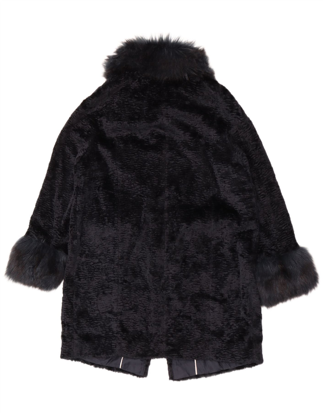 Cappotto oversize in pelliccia sintetica Marks & Spencer da donna UK 14 grande blu navy