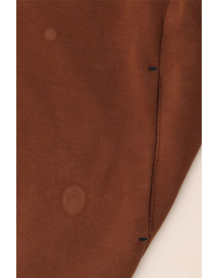 Felpa con cappuccio e zip Nike da uomo, grande, in cotone marrone