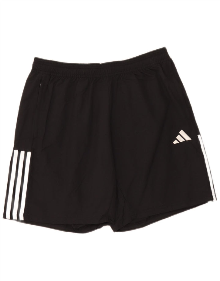 Pantaloncini sportivi Adidas da uomo grandi neri in poliammide
