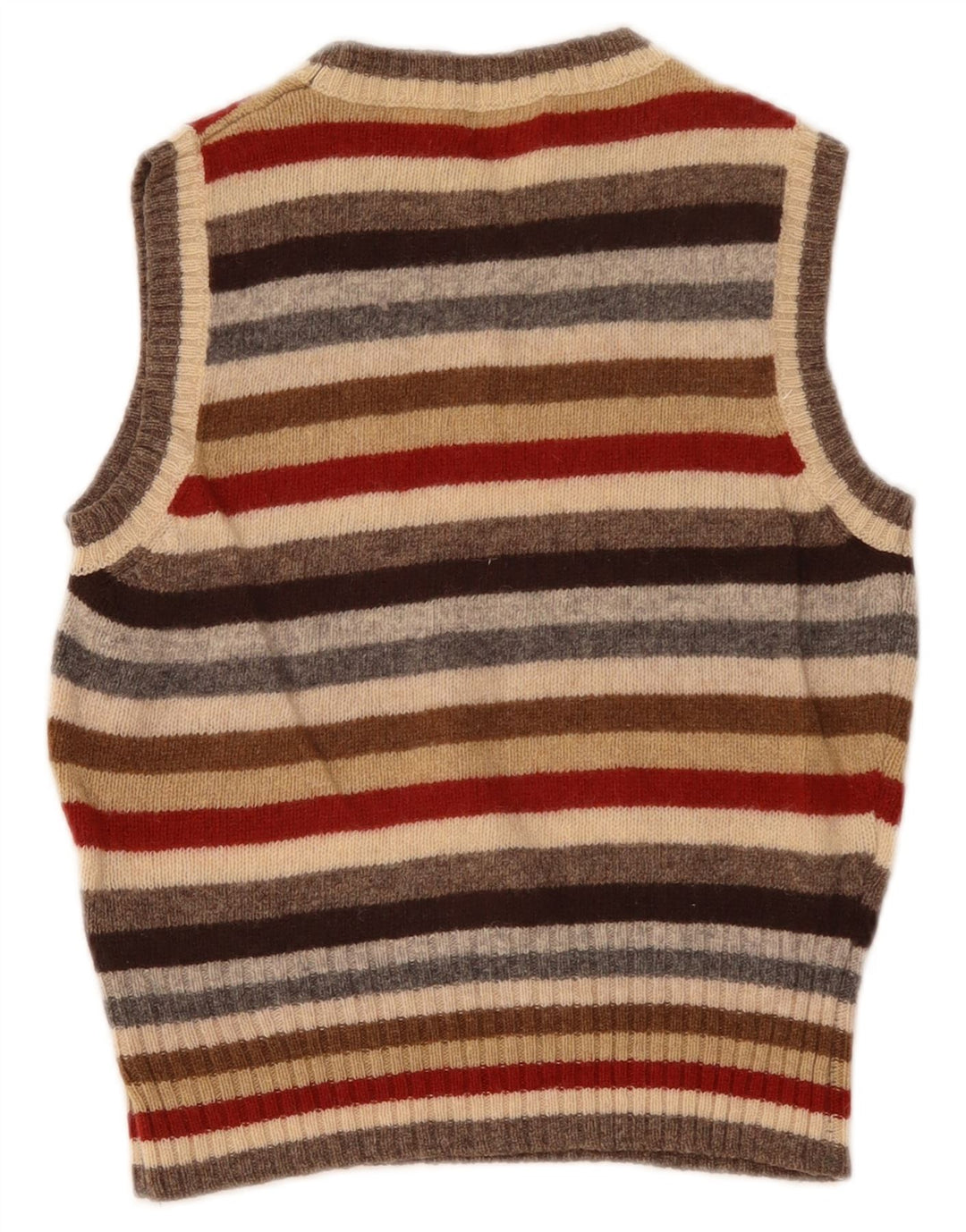 Canotta corta da donna Benetton Canotta piccola in lana vergine a righe multicolore