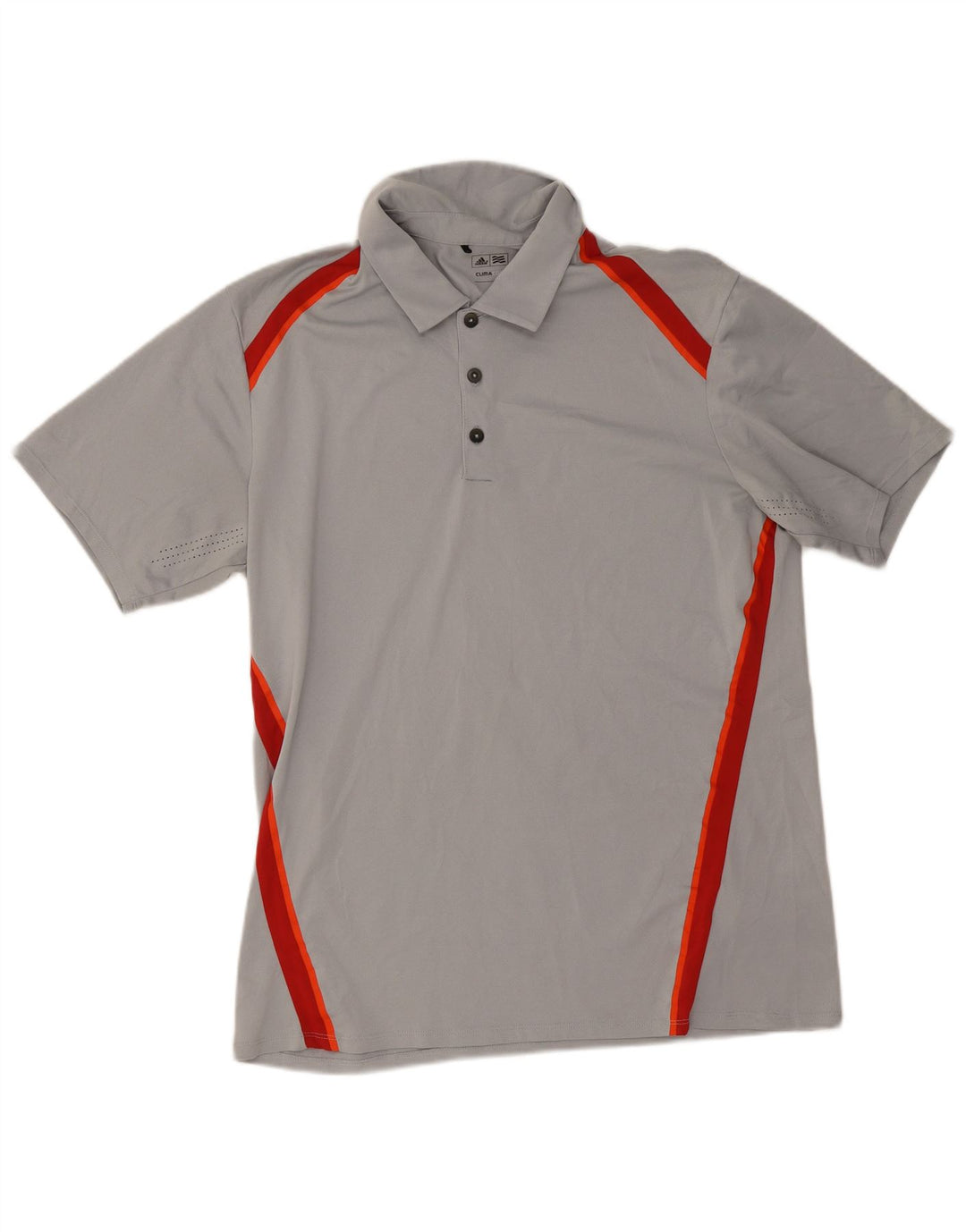 Polo Adidas Climacool da uomo grande in poliestere color block grigio