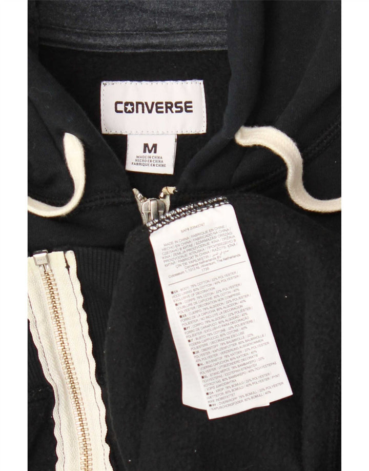 Maglione con cappuccio e zip da uomo Converse in cotone blu navy medio