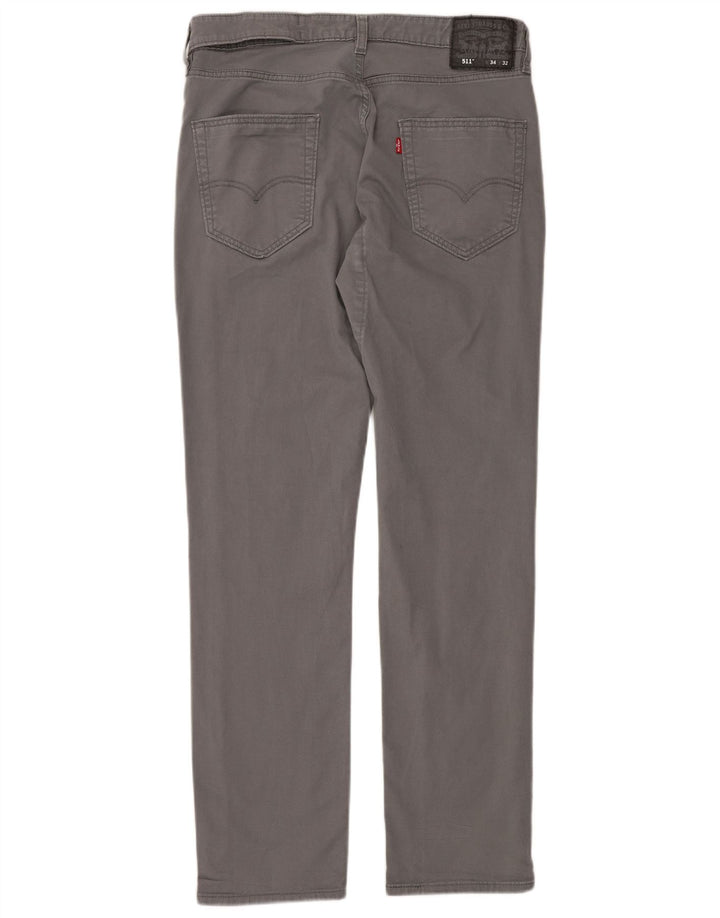 Pantaloni chino slim 511 da uomo LEVI'S W34 L32 in cotone grigio