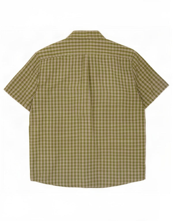 Camicia a maniche corte da uomo Brugi UK 50 3XL cotone scozzese verde