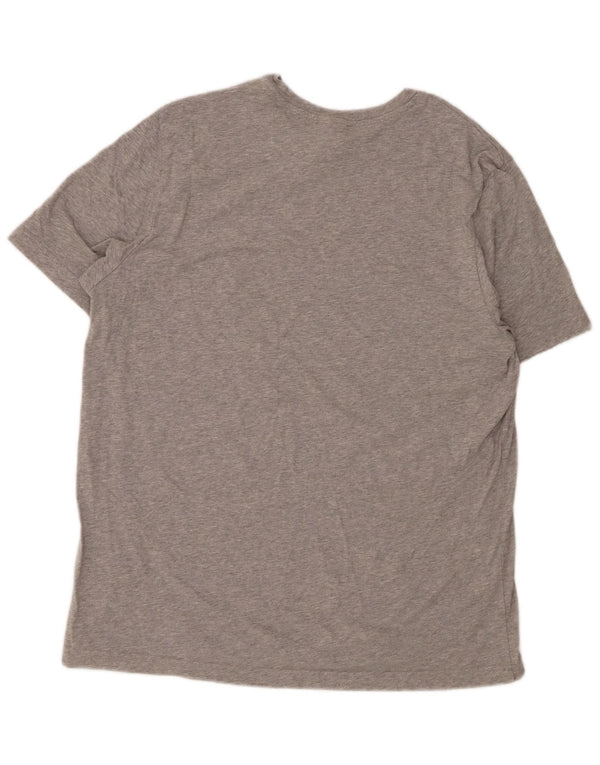 T-shirt grafica da uomo Reebok Top XL in cotone chiazzato grigio