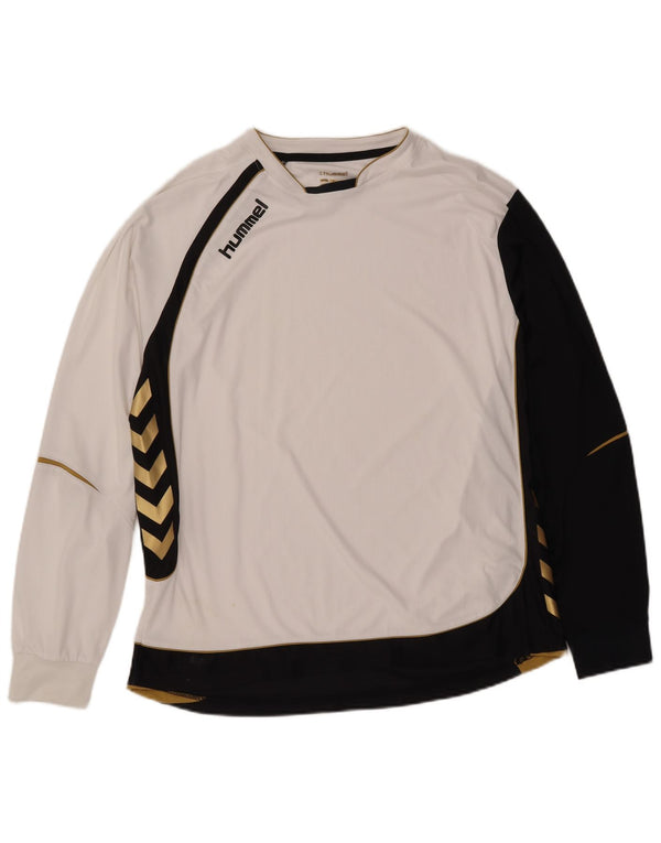Top HUMMEL da uomo a maniche lunghe XL bianco color block