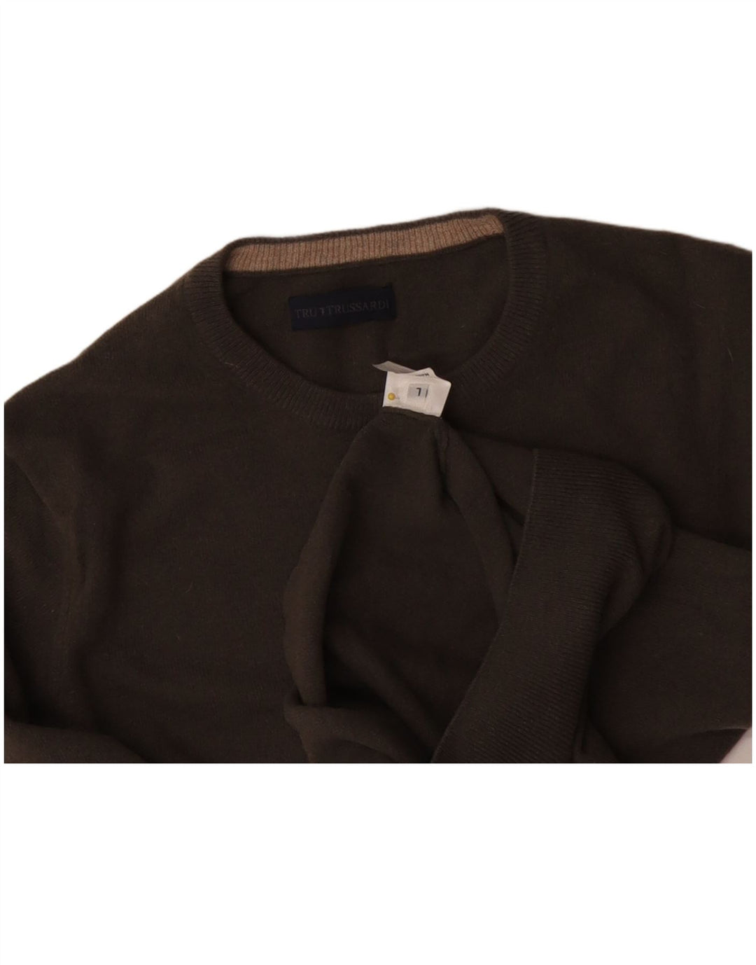 Maglione Uomo Girocollo TRUSSARDI Large in Lana Grigia