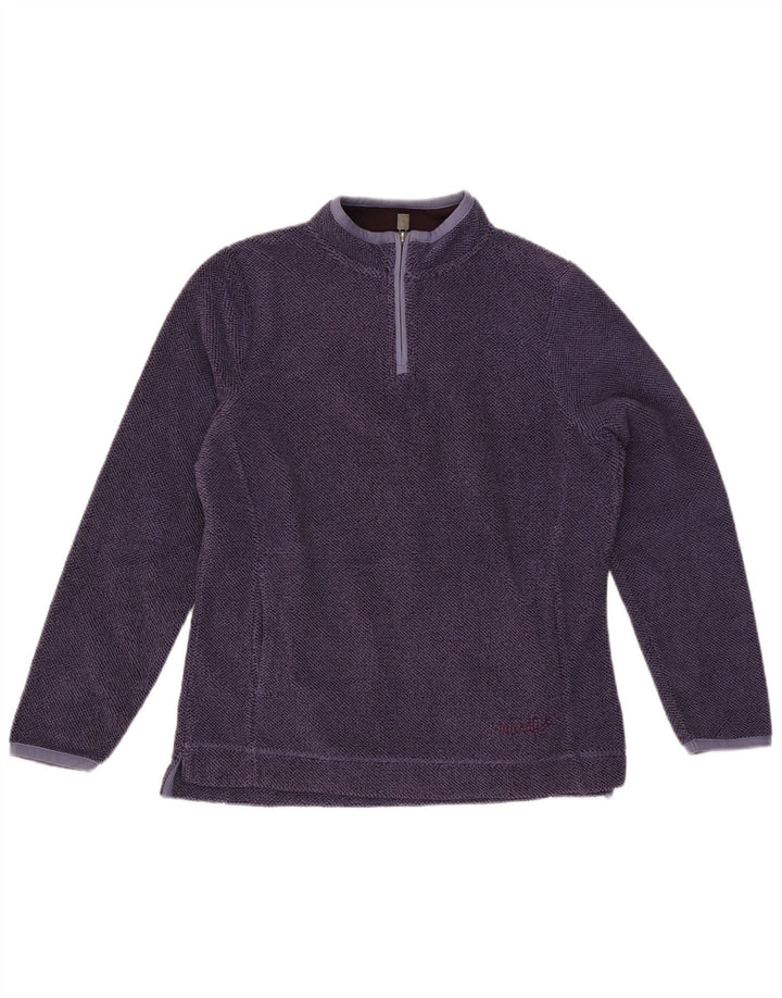 Felpa con collo con zip da donna Weird Fish UK 12 Poliestere viola medio