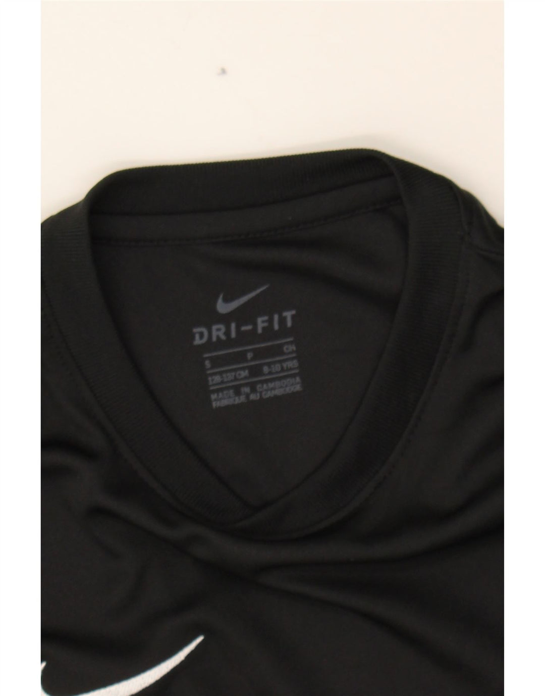 NIKE Boys Dri Fit T-Shirt Top 8-9 Years Small Black Polyester Vintage Nike and Second-Hand Nike from Messina Hembry 
