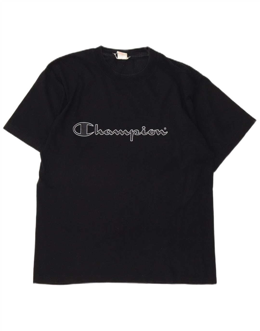 T-shirt grafica da uomo CHAMPION Top in cotone nero medio