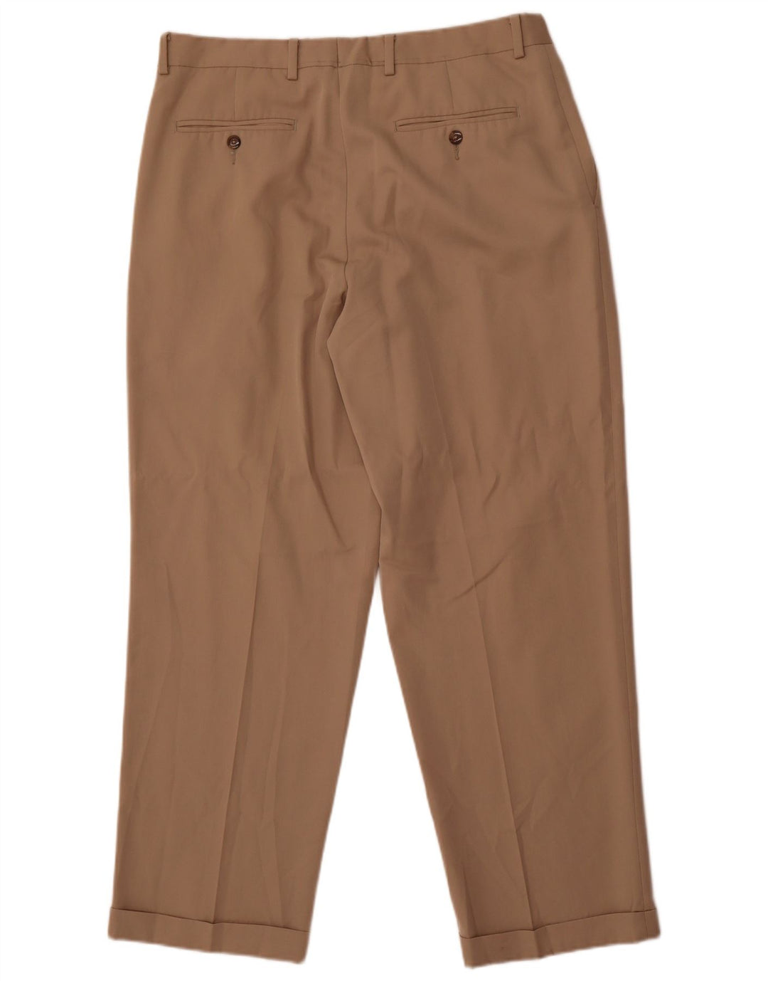 Pantaloni chino da uomo con pegging Eddie Bauer W36 L30 poliestere beige
