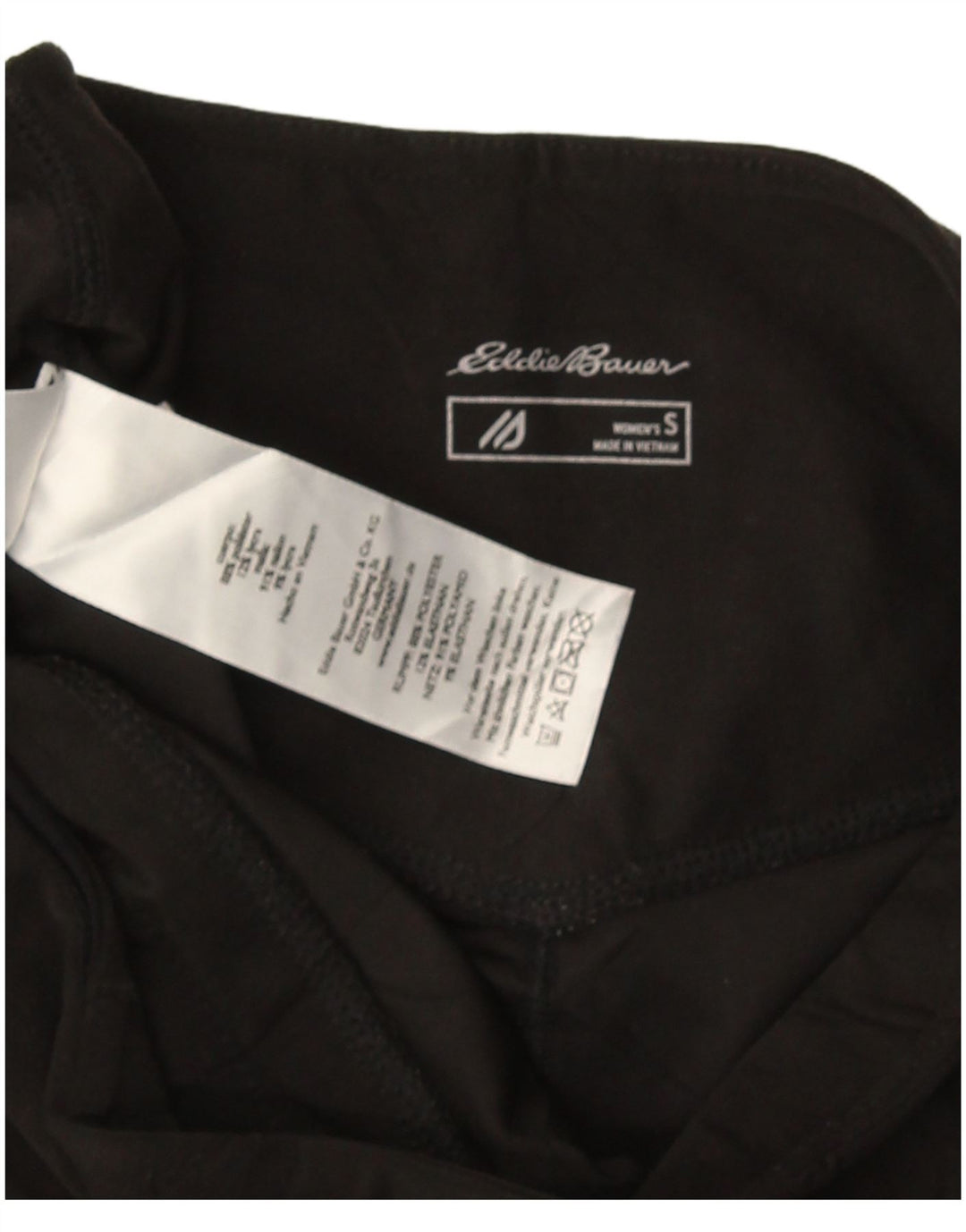 Leggings Capri da donna Eddie Bauer UK 10 piccolo poliestere nero