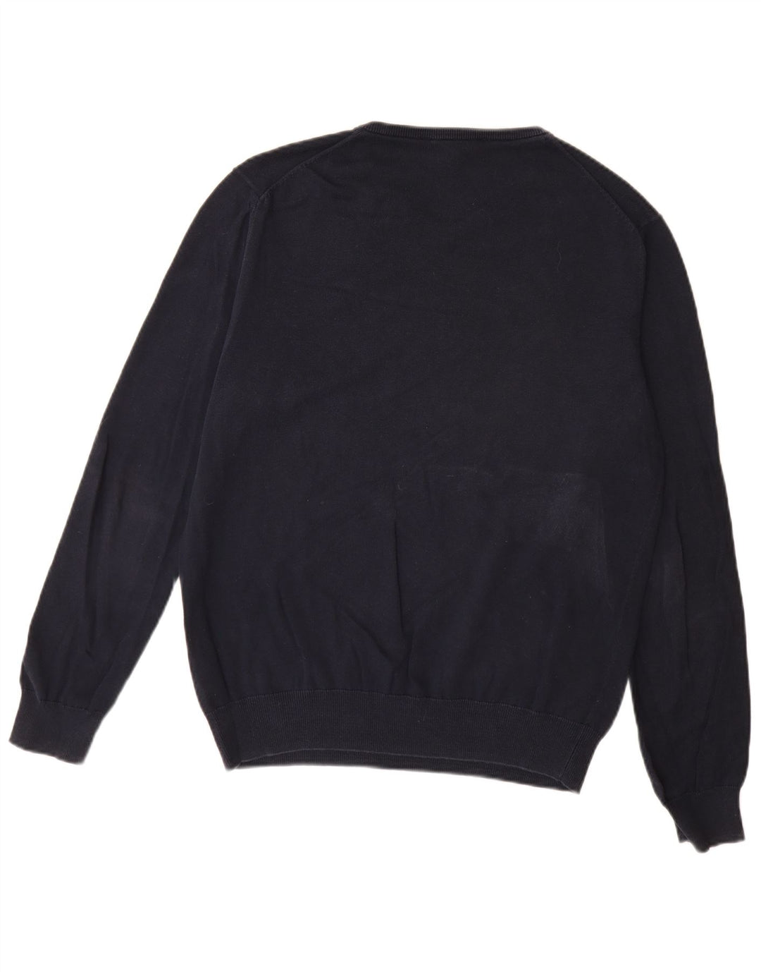 Crew Clothing Maglione da uomo con scollo a V in cotone medio blu navy