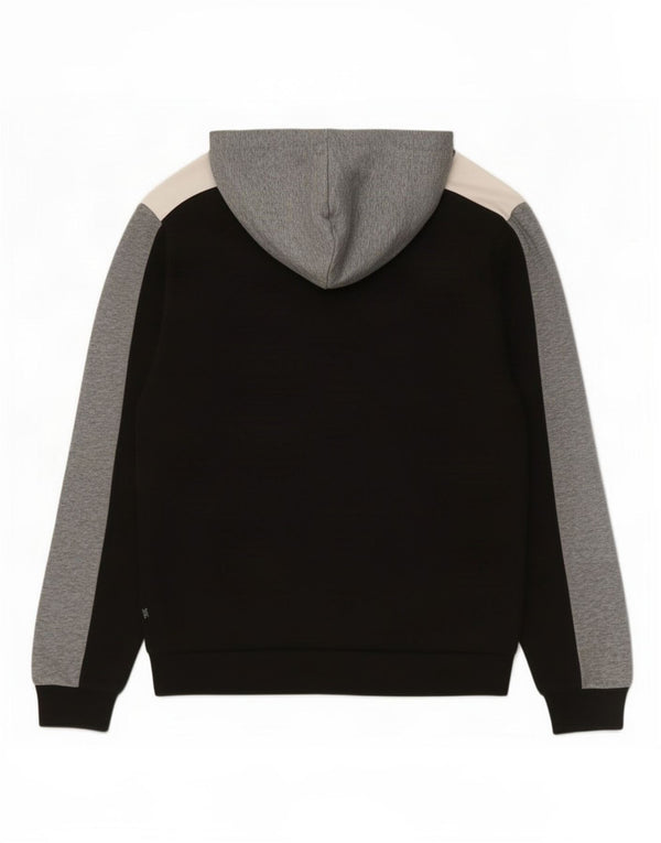 Felpa con cappuccio da uomo Puma Small in cotone color block grigio