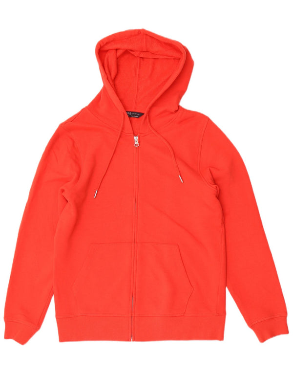 Maglione con cappuccio e zip da donna Marks & Spencer UK 10 piccolo cotone rosso