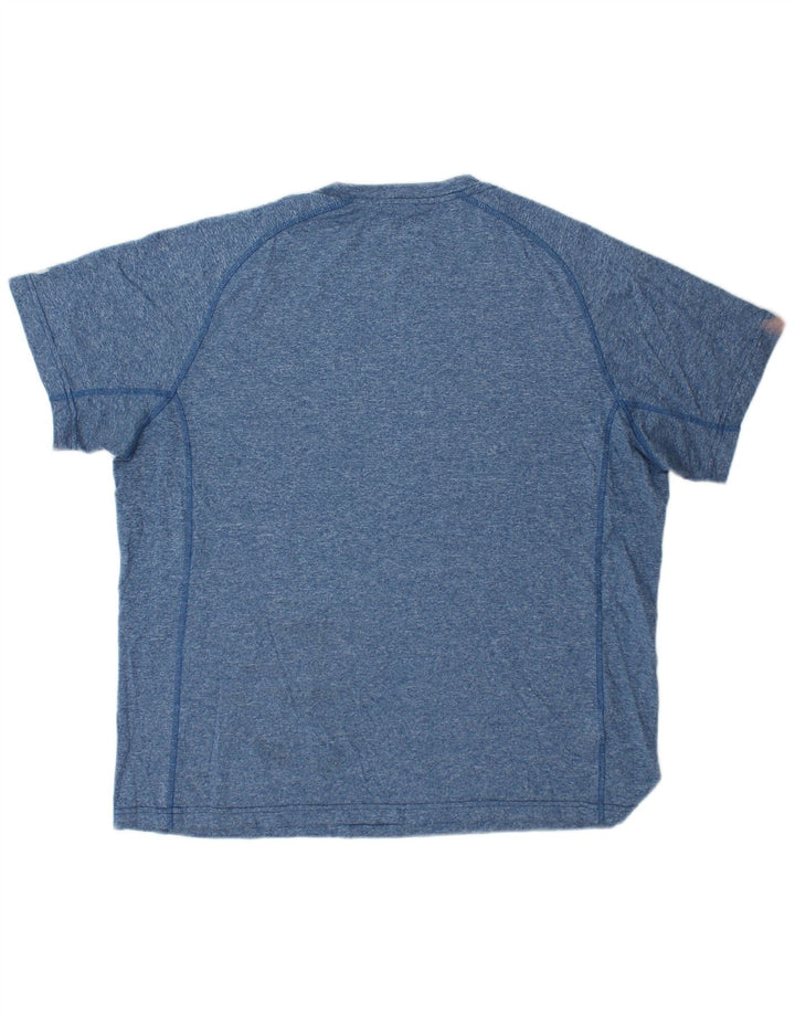 T-shirt da uomo EDDIE BAUER Top grande in poliestere chiazzato blu