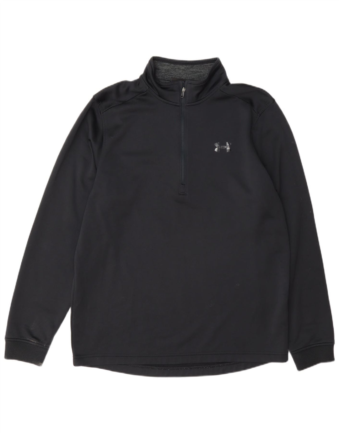 Maglia da ginnastica Under Armour da uomo Cold Gear con zip e collo, colore nero medio