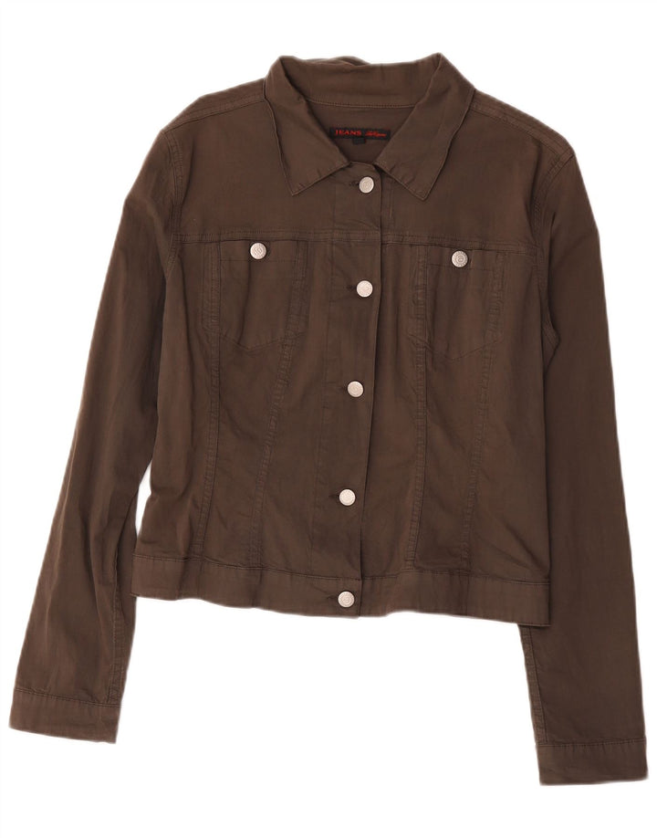 Giubbotto Bomber Donna Les Copains IT 46 Large Marrone Cotone