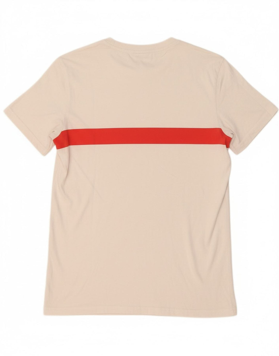 HUGO BOSS Mens Graphic T-Shirt Top Medium White Colourblock Cotton