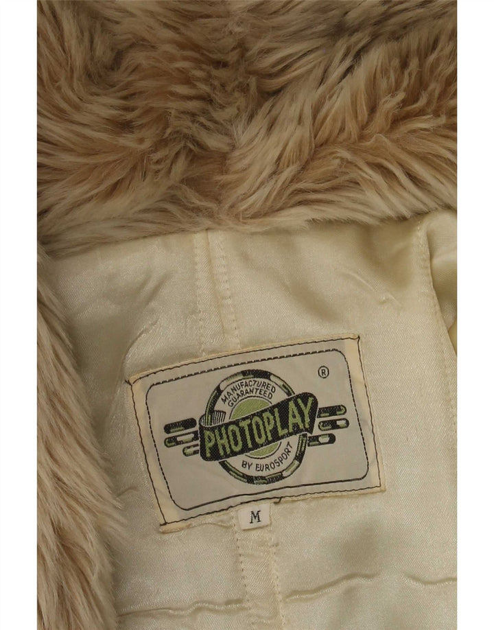 Giubbotto bomber vintage da uomo doppio petto vestibilità ampia UK 38 medio blu navy
