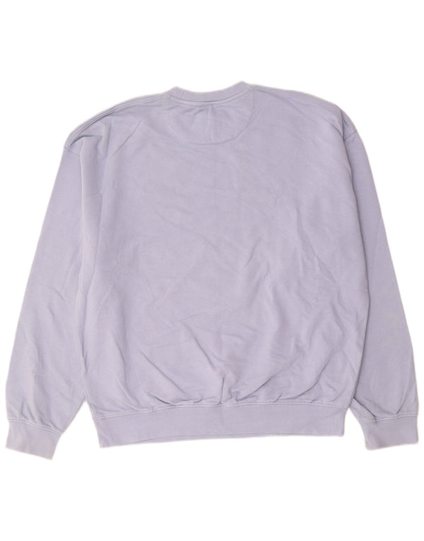 WRANGLER Felpa grafica da uomo vestibilità ampia maglione piccolo cotone blu