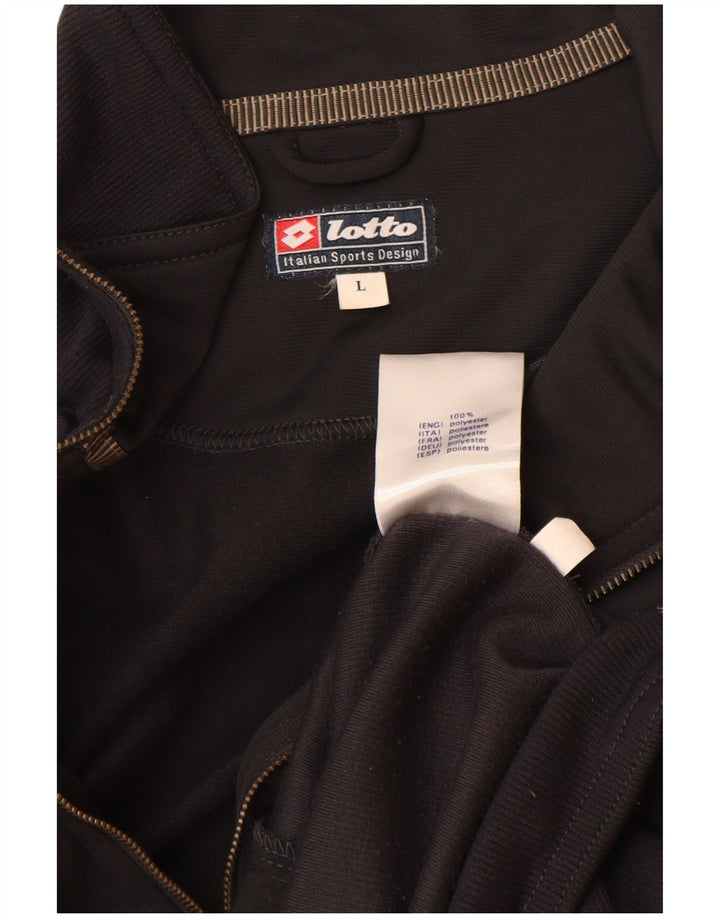 Giacca da tuta da uomo LOTTO grande in poliestere nero