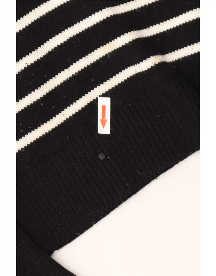 Maglione Zara da donna con scollo a barca UK 14 Poliestere a righe nere medie