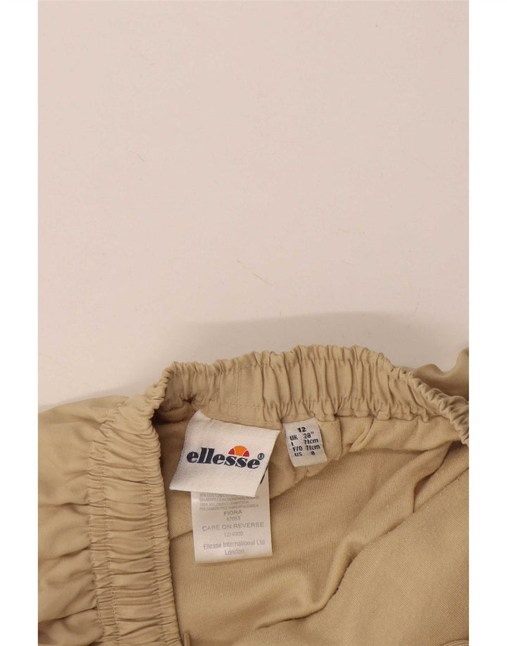 Pantaloni chino dritti da donna Ellesse UK 12 Medium W24 L29 Poliestere beige