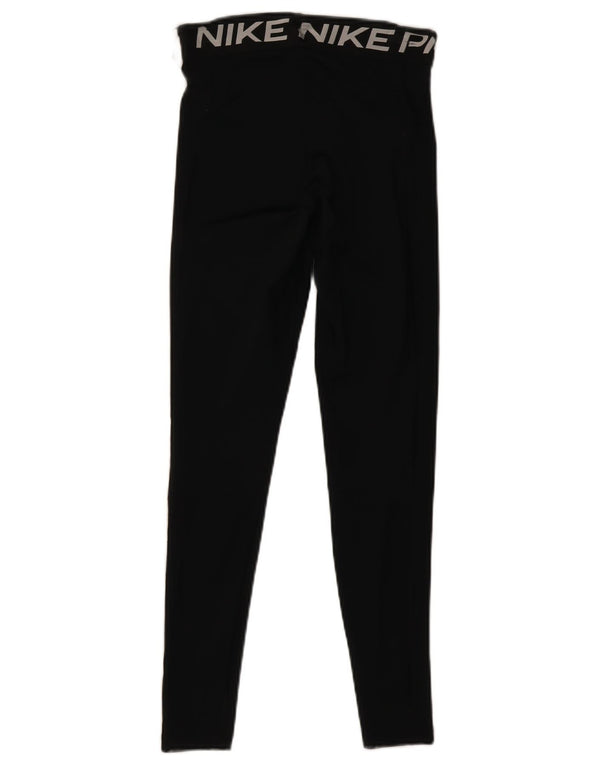 Leggings grafici Nike Dri Fit da donna UK 10 piccoli poliestere nero