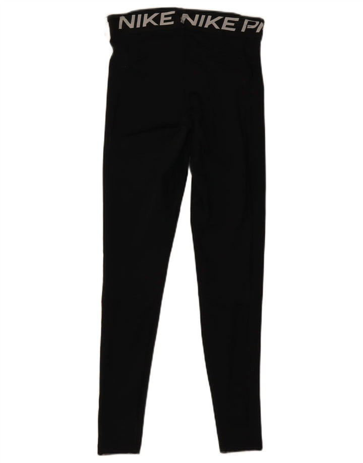 Leggings grafici Nike Dri Fit da donna UK 10 piccoli poliestere nero