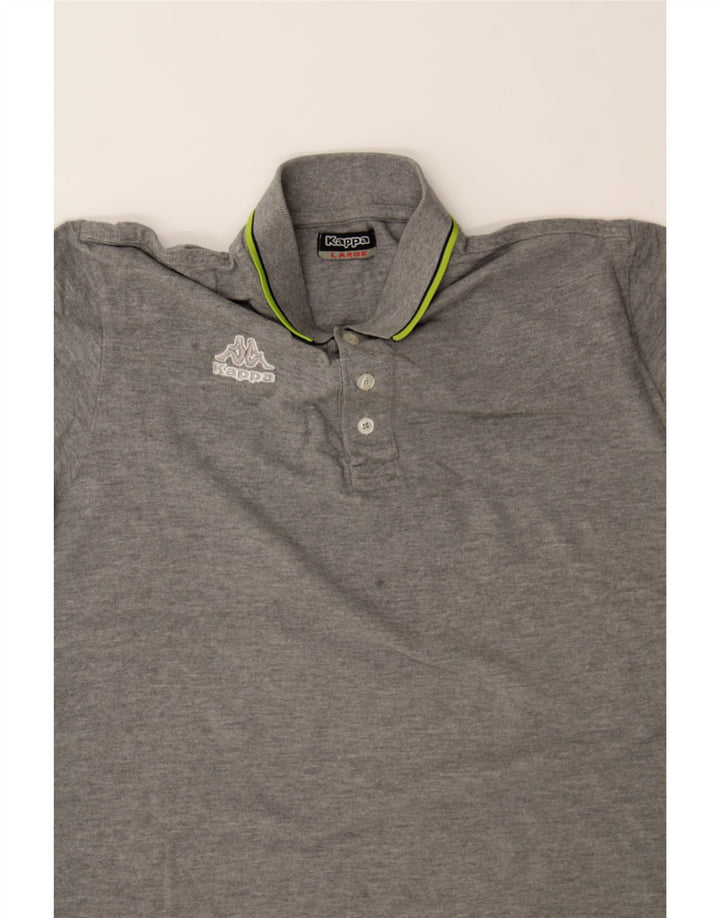 KAPPA Mens Polo Shirt Large Grey Cotton Vintage Kappa and Second-Hand Kappa from Messina Hembry 