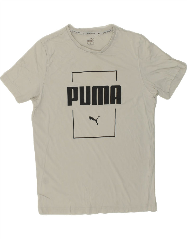 PUMA Mens Graphic T-Shirt Top Medium White Cotton Vintage Puma and Second-Hand Puma from Messina Hembry 