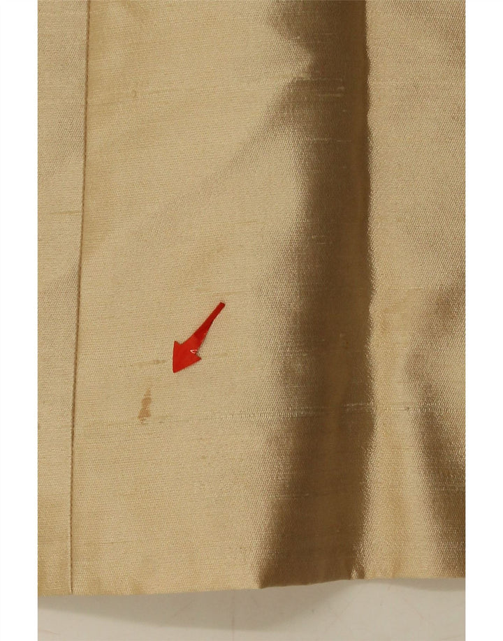 VINTAGE Womens Sleeveless A-Line Dress UK 12 Medium Beige Vintage Vintage and Second-Hand Vintage from Messina Hembry 