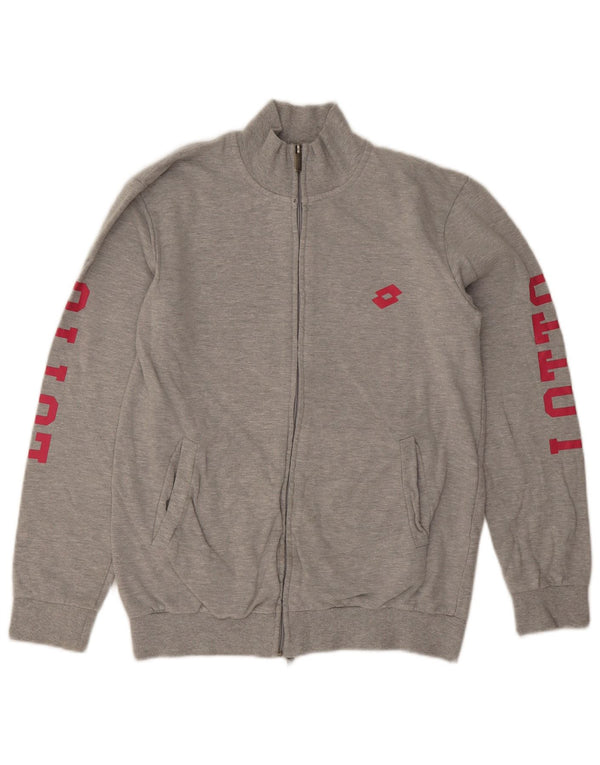 Giacca da ginnastica grafica da donna Lotto UK 14 Cotone chiazzato grigio medio