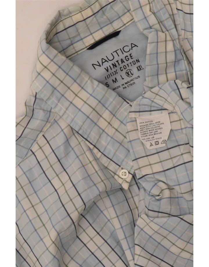 Camicia da uomo Nautica XL in cotone a quadri blu