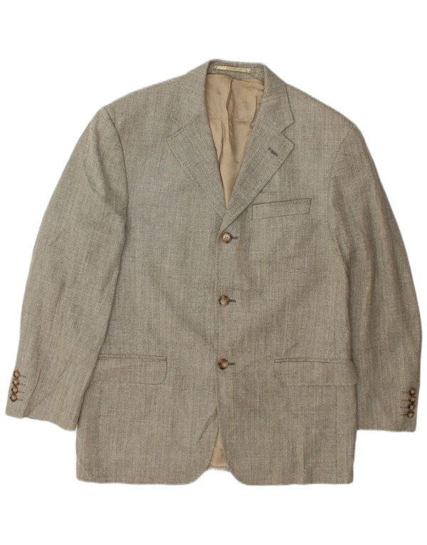 Giacca blazer da uomo Marks & Spencer UK 38 Lana a spina di pesce beige medio