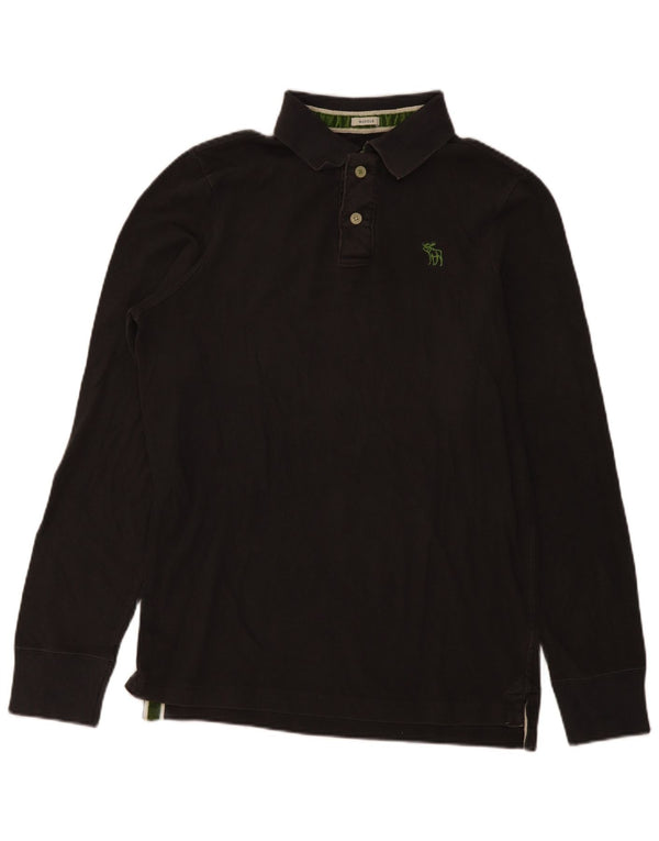 Polo a maniche lunghe da uomo Abercrombie & Fitch 2XL in cotone grigio